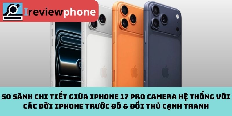 So sánh chi tiết giữa iPhone 17 Pro camera hệ thống với các đời iPhone trước đó & đối thủ cạnh tranh
