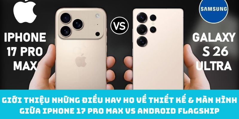Giới thiệu những điều hay ho về thiết kế & màn hình giữa iPhone 17 Pro Max vs Android flagship