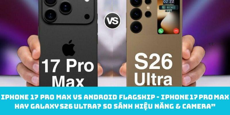iPhone 17 Pro Max vs Android flagship - iPhone 17 Pro Max hay Galaxy S26 Ultra? So sánh hiệu năng & camera
