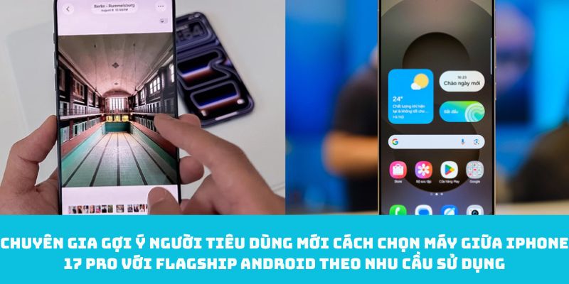 Chuyên gia gợi ý người tiêu dùng mới cách chọn máy giữa iPhone 17 Pro với flagship Android theo nhu cầu sử dụng