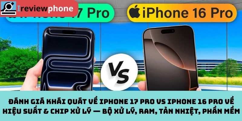Đánh giá khái quát về iPhone 17 Pro vs iPhone 16 Pro về hiệu suất & chip xử lý — Bộ xử lý, RAM, tản nhiệt, phần mềm