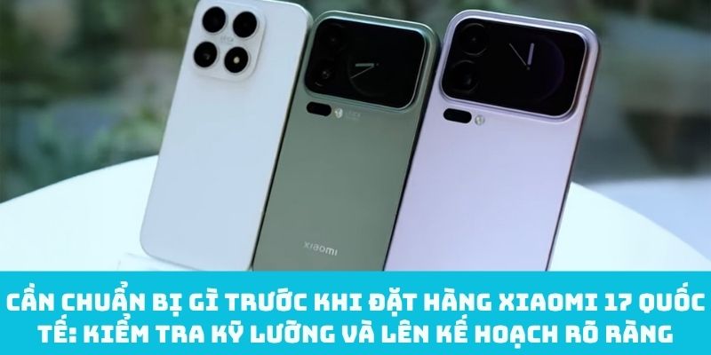 Kiểm tra và lên kế hoạch trước khi đặt hàng Xiaomi 17 quốc tế