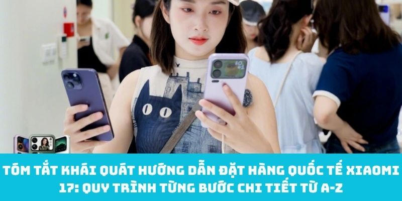 Quy trình hướng  dẫn đặt hàng quốc tế Xiaomi 17 từng bước