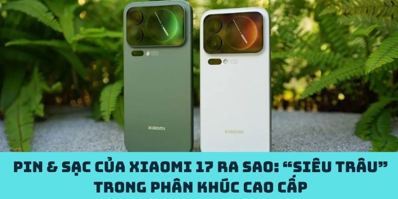 Pin & sạc của Xiaomi 17 "đỉnh của chóp"